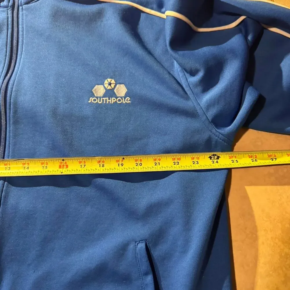 Y2k vintage southpole blue Zip up Sweater Size XL in mens